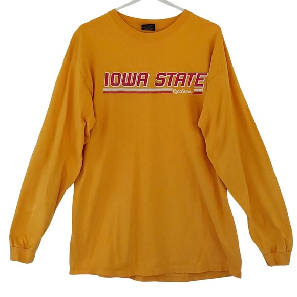 Iowa State University Cyclones Long Sleeve Tee Large Crewneck Knit Stretch - Picture 1 of 11